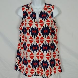 Womens Zouk Sleeveless Blouse Size L